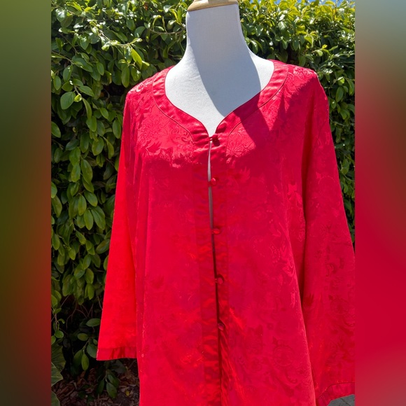 Vintage retro VICTORIAS SECRET red demask L Pajama Set - Picture 4 of 8